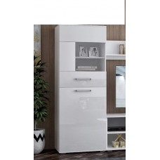 Белла витрина малая белый/белый глянец Деманов Белла витрина малая белый/белый глянец Деманов