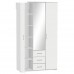 Белла шкаф 3-х ств. белый/белый глянец