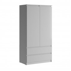 Челси шкаф 2-х ств. 2УПК комби Ш белый/белый глянец Челси шкаф 2-х ств. 2УПК комби Ш белый/белый глянец