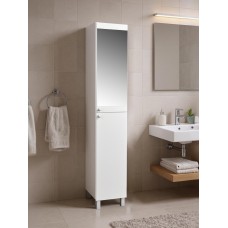 Шкаф – пенал напольный для ванной комнаты «Клик Мебель. Пронто», с зеркалом, 360×360×1950 мм, цвет белый Шкаф – пенал напольный для ванной комнаты «Клик Мебель. Пронто», с зеркалом, 360×360×1950 мм, цвет белый