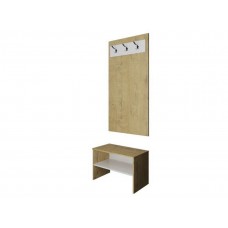 Вешало Твист Лайт 2050*700*380 Дуб бунратти/Белый